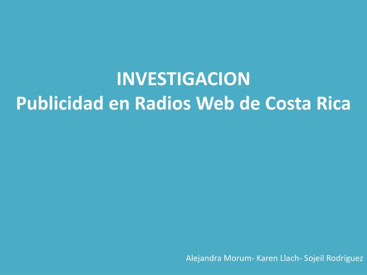 investigacion publicidad en radios web de costa rica