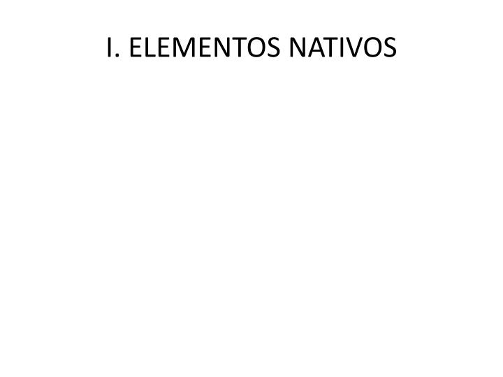 i elementos nativos