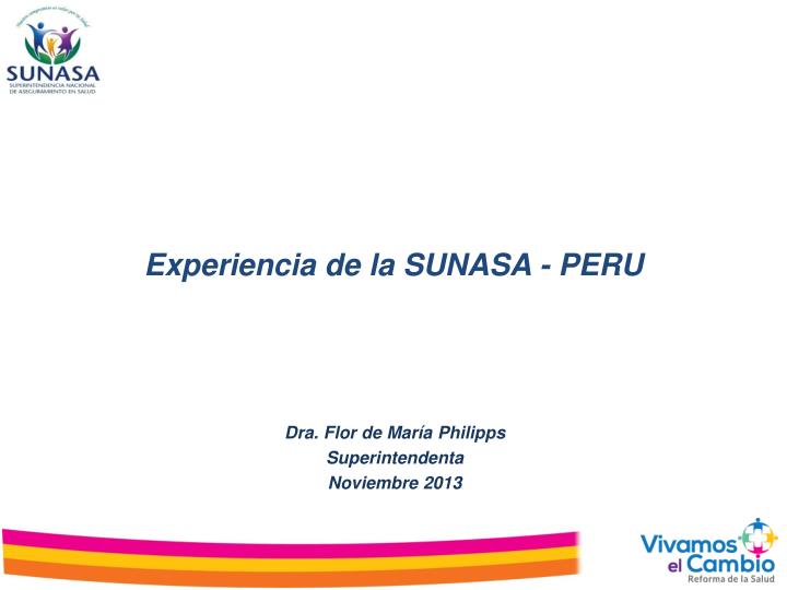 experiencia de la sunasa peru