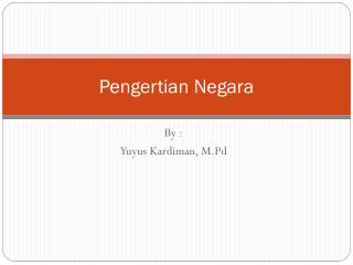 pengertian negara