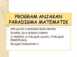 program anjakan paradigma matematik