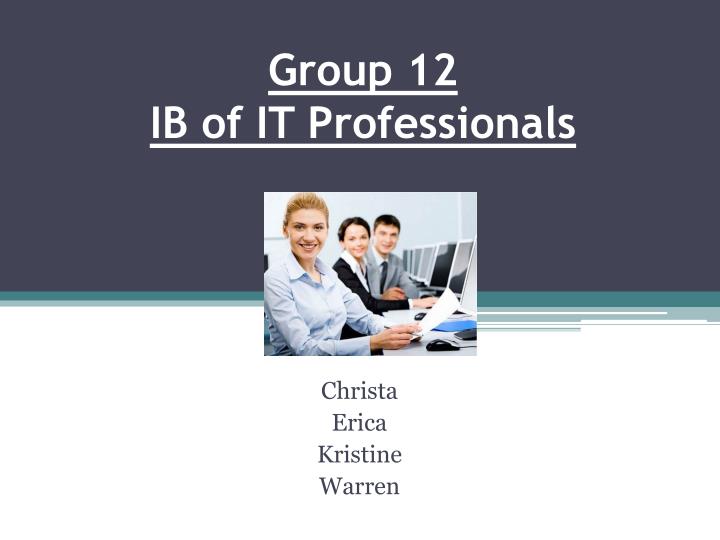 group 12 ib of it professionals