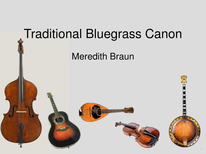 traditional bluegrass canon