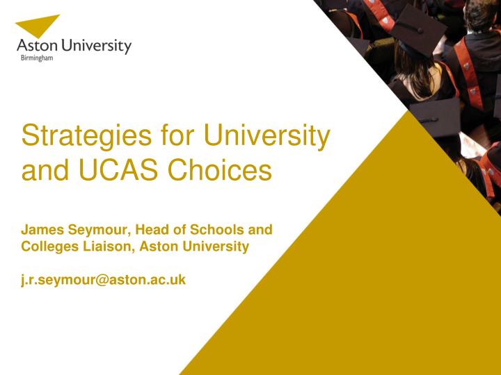 strategies for university and ucas choices