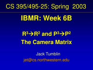 CS 395/495-25: Spring 2003