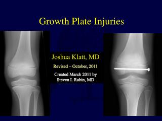 Growth Plate Injuries