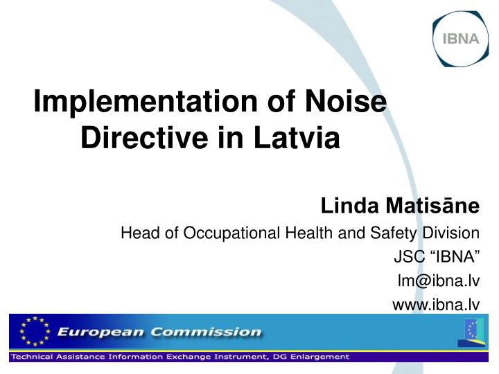 implementation of noise directive in latvia