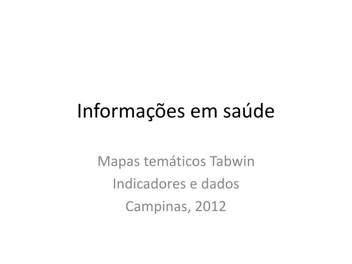 informa es em sa de