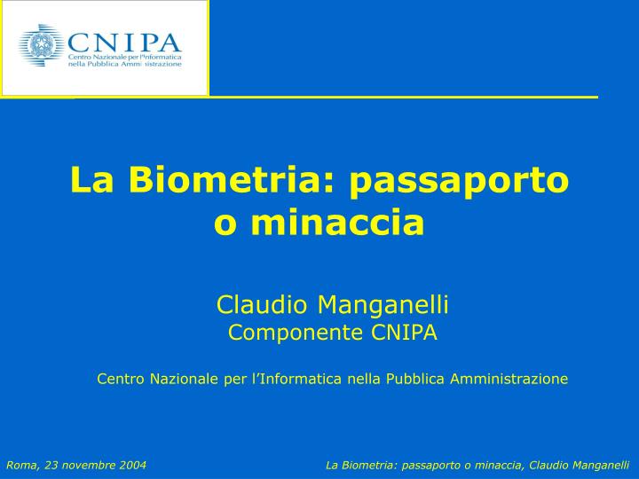 la biometria passaporto o minaccia