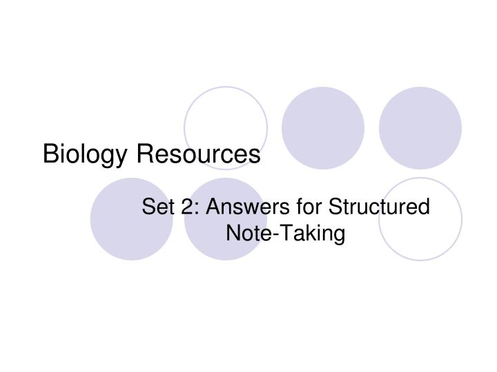 biology resources