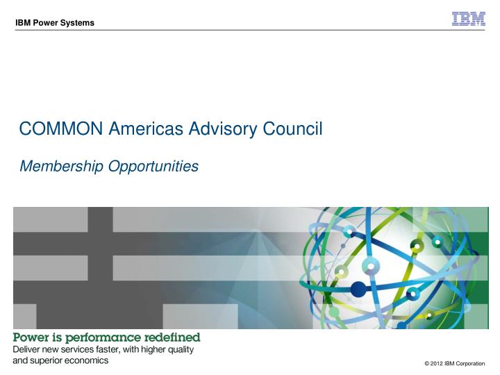 common americas advisory council membership opportunities