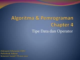 algoritma pemrograman chapter 4