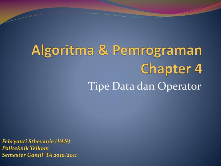 algoritma pemrograman chapter 4