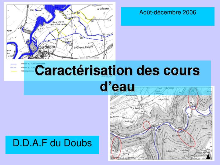 caract risation des cours d eau