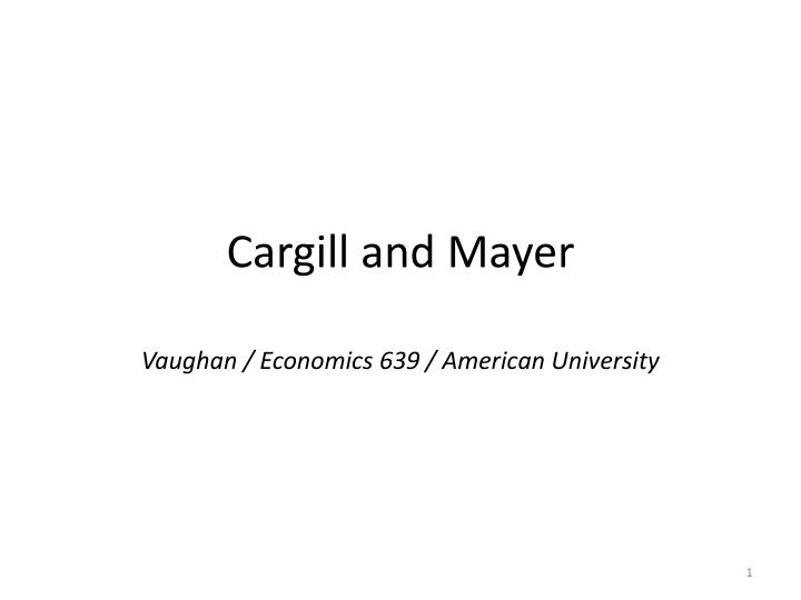 cargill and mayer