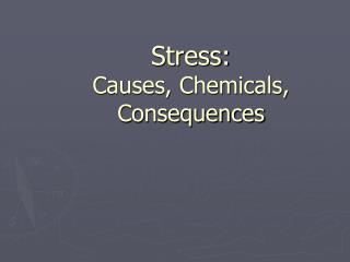 Stress: Causes, Chemicals, Consequences
