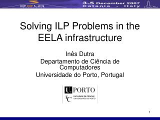 Solving ILP Problems in the EELA infrastructure