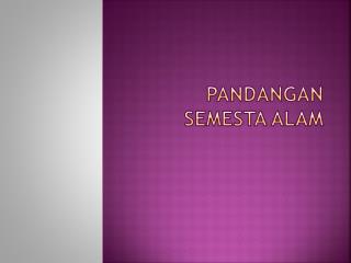 pandangan semesta alam