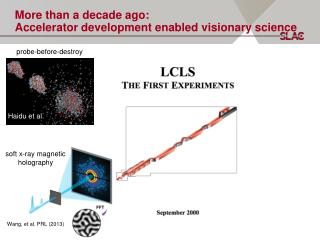 More than a decade ago: Accelerator development enabled visionary science