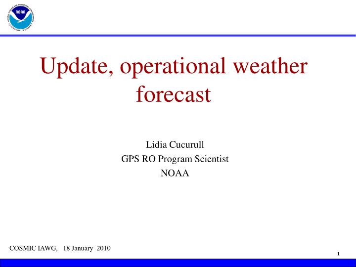 update operational weather forecast