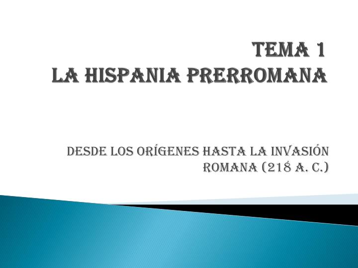 tema 1 la hispania prerromana