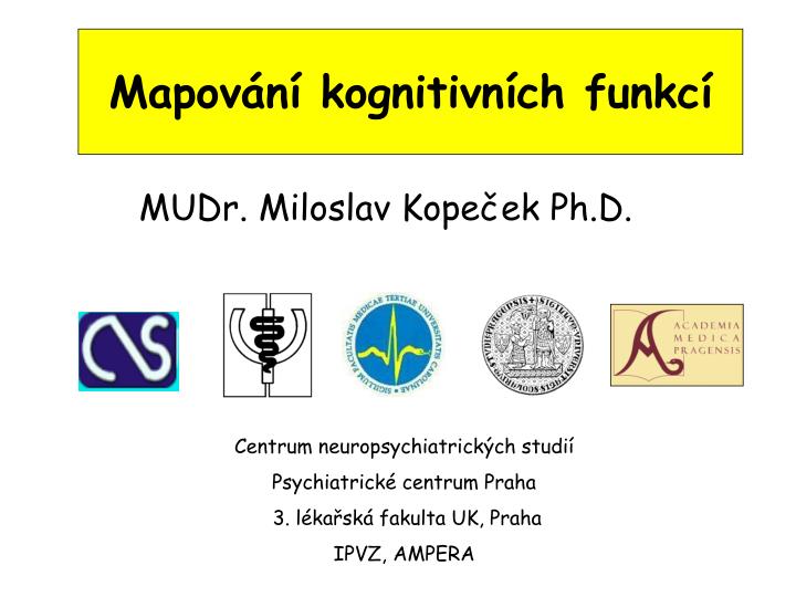 mapov n kognitivn ch funkc