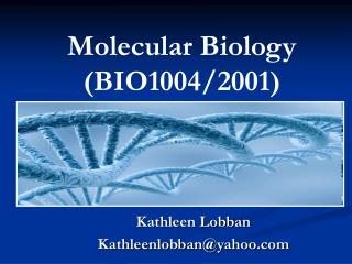 Molecular Biology (BIO1004/2001)