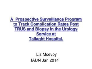 Liz Mcevoy IAUN Jan 2014