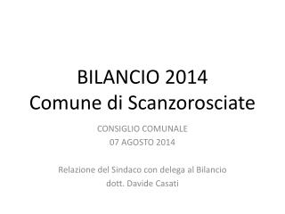 bilancio 2014 comune di scanzorosciate