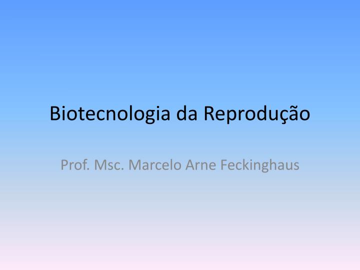 biotecnologia da reprodu o