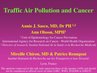 Traffic Air Pollution and Cancer