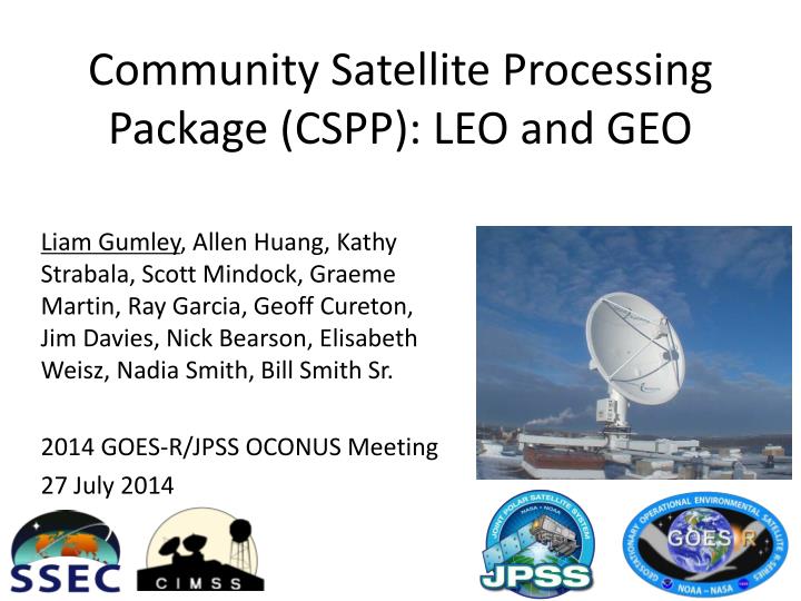 community satellite processing package cspp leo and geo