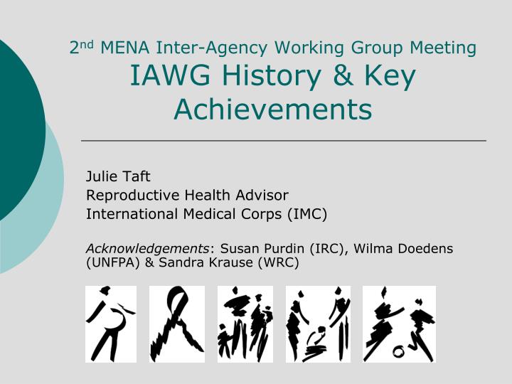 2 nd mena inter agency working group meeting iawg history key achievements