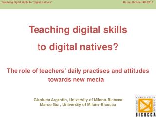 Teaching digital skills to digital natives?