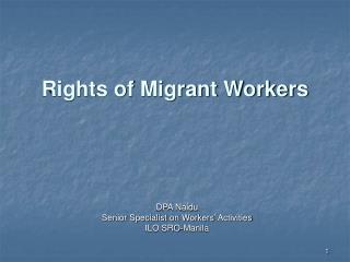 Rights of Migrant Workers