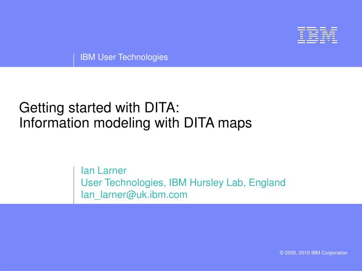 getting started with dita information modeling with dita maps