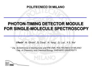 PHOTON-TIMING DETECTOR MODULE FOR SINGLE-MOLECULE SPECTROSCOPY