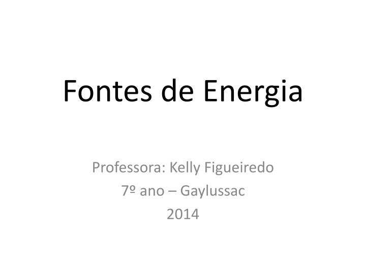 fontes de energia