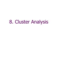 8 cluster analysis