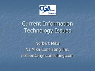 Current Information Technology Issues