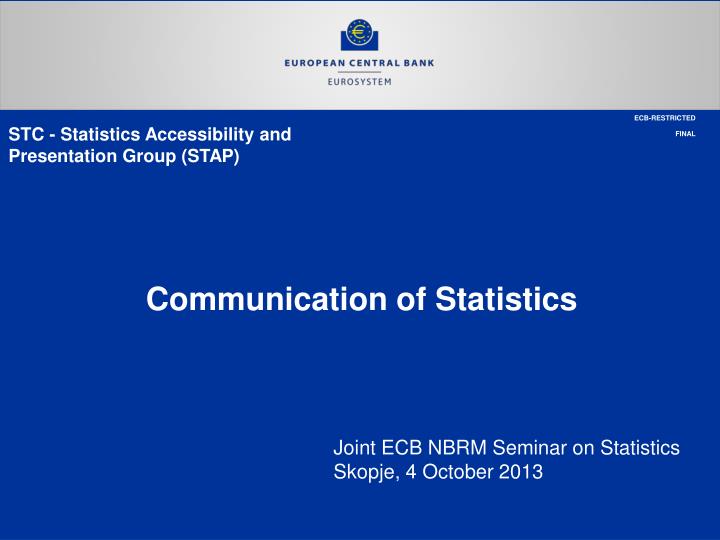 communication of statistics