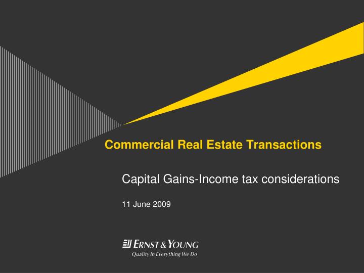 commercial real estate transactions
