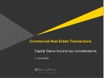 Commercial Real Estate Transactions