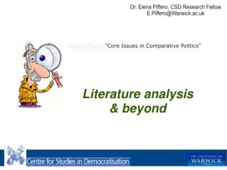 Literature analysis &amp; beyond