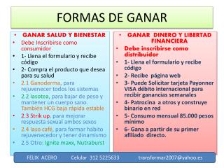 formas de ganar