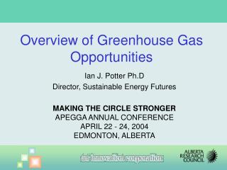 Ian J. Potter Ph.D Director, Sustainable Energy Futures