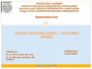 natjecateljski lotka volterra model