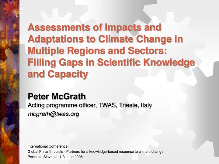 peter mcgrath acting programme officer twas trieste italy mcgrath@twas org