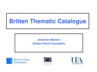 Britten Thematic Catalogue