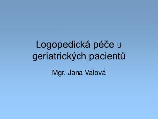 logopedick p e u geriatrick ch pacient